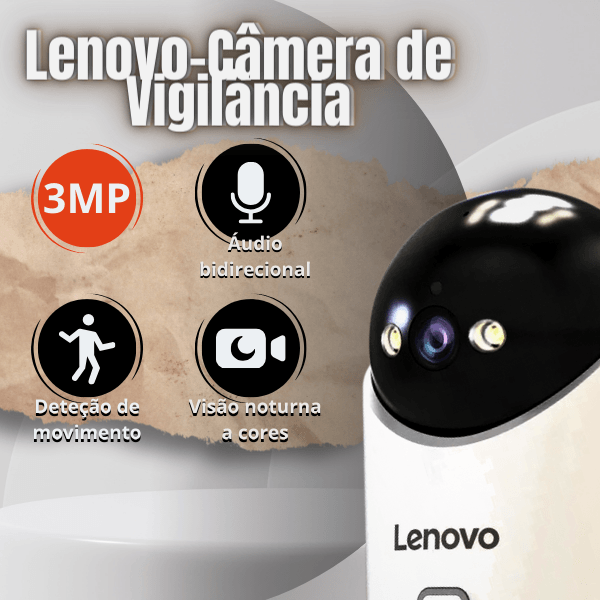 Câmera de Vigilância IP Sem Fio - Laranja e Tangerina