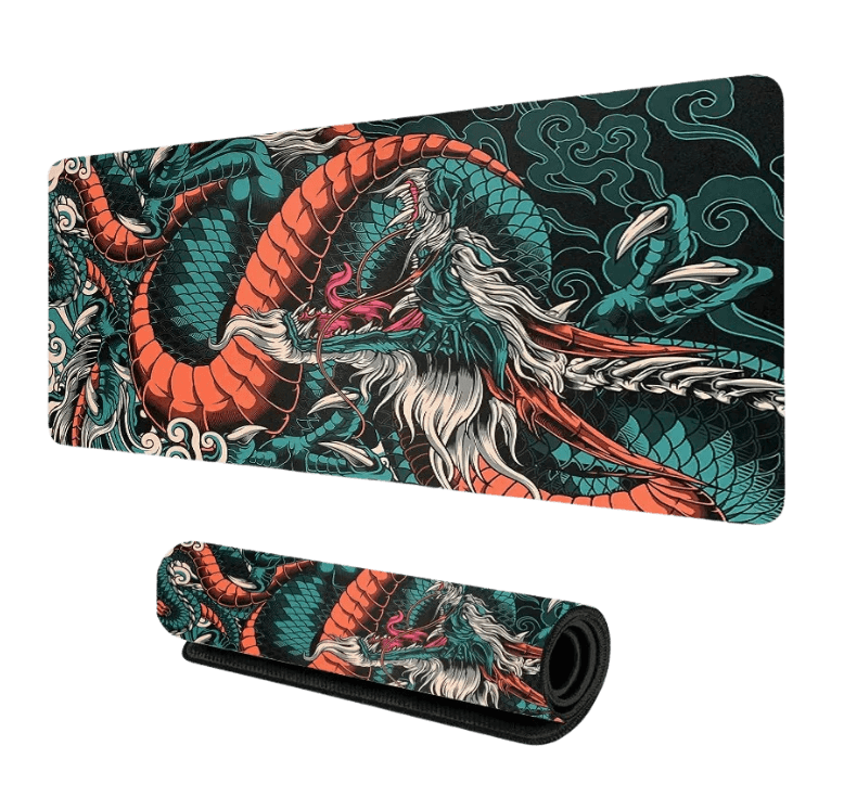 Mousepad Dragon XXL - Laranja e Tangerina