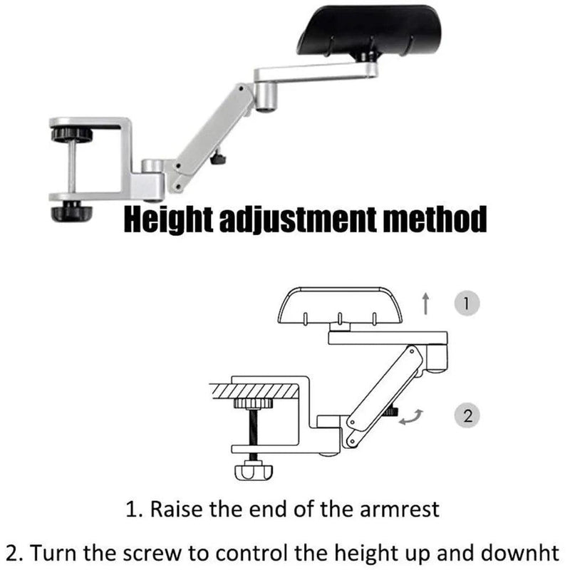 Metal Arm Rest Wrise Support Home Office Mouse Hand Desk Adjustable Mouse Pad Armrest for Computer Ergonomic Hand Comfort Should - Laranja e Tangerina