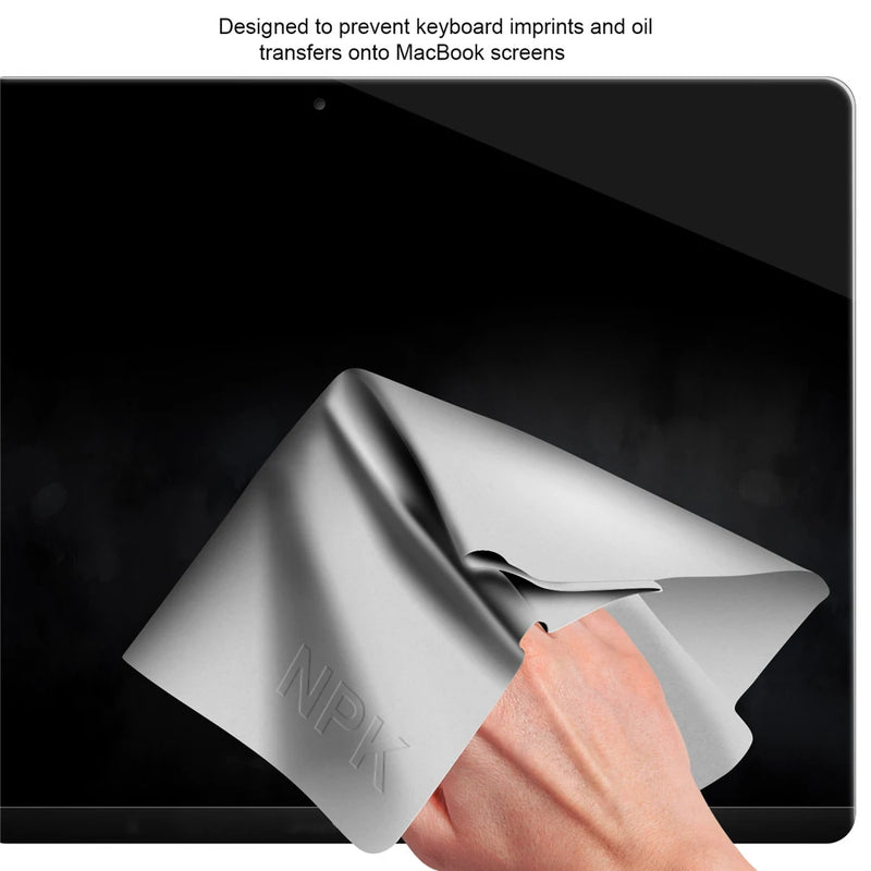 Notebook Palm Keyboard Blanket Cover Microfiber Dustproof Protective Film Laptop Screen Cleaning Cloth MacBook Pro 13/15/16 Inch - Laranja e Tangerina