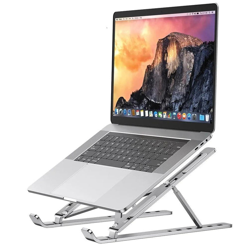 Portable Laptop Stand Aluminum Notebook Support Computer Bracket Macbook Air Pro Holder Accessories Foldable Lap Top Base For Pc - Laranja e Tangerina