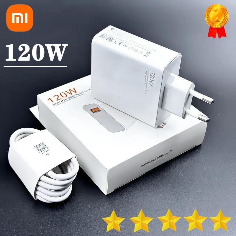 Xiaomi 11T Pro Charger 120W Original EU/US Turbo Quick charge 6A USB C cable For MI 12 pro ultranote 11t pro POCO X3 X4 M4 - Laranja e Tangerina