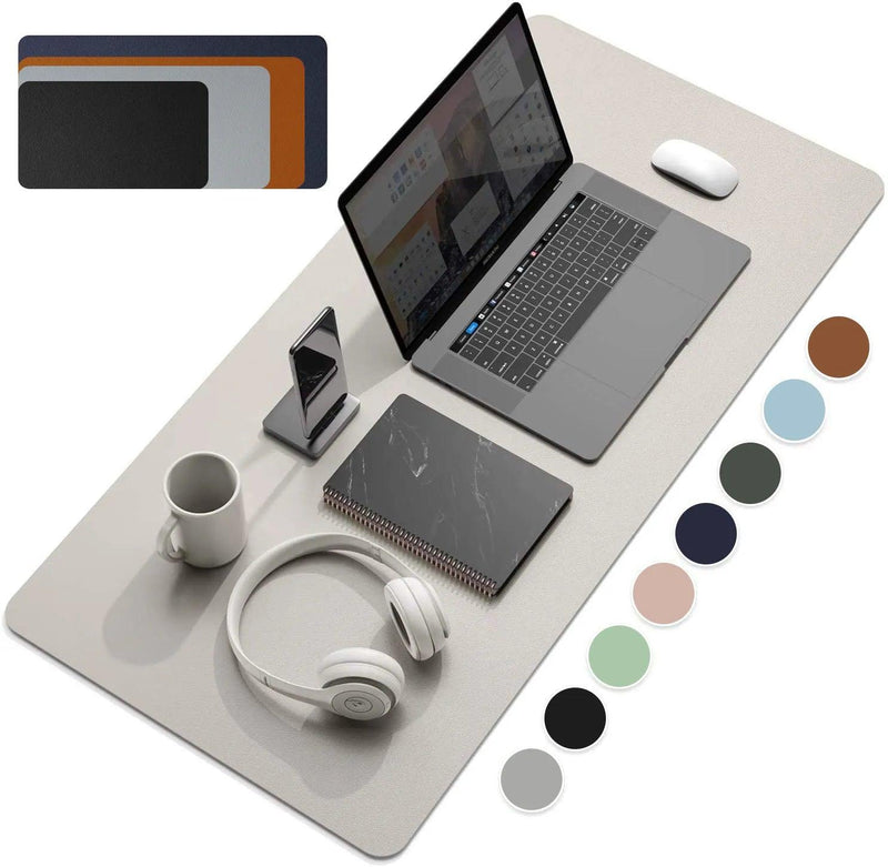 Large Size Office Desk Protector Mat PU Leather Waterproof Mouse Pad Desktop Keyboard Desk Pad Gaming Mousepad PC Accessories - Laranja e Tangerina