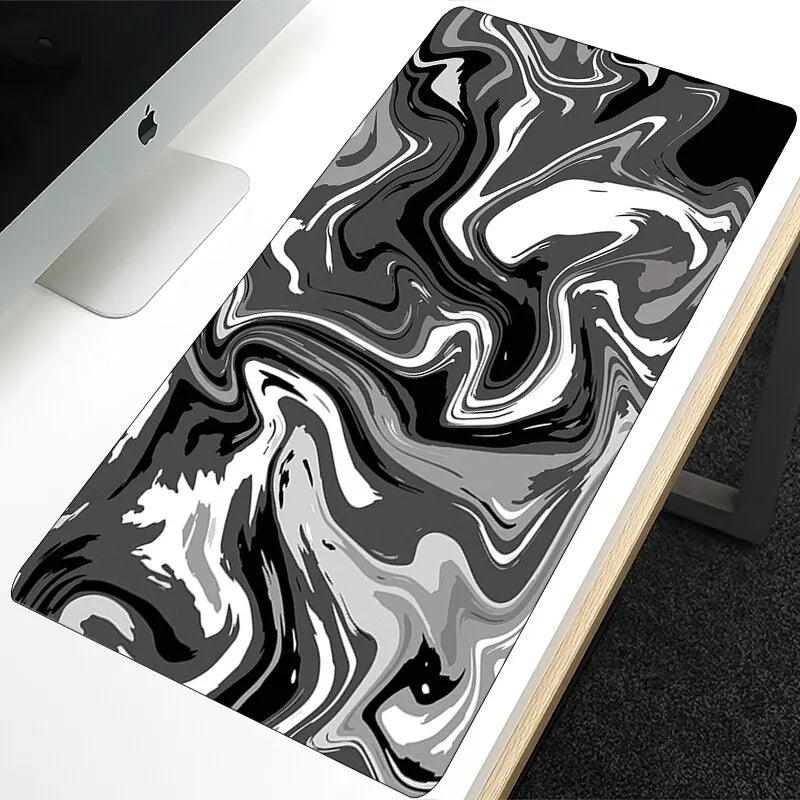 XXL Strata Liquid 900x400 Mouse Pad Computer Laptop Anime Keyboard Mouse Mat Large Mousepad Keyboards Gamers Decoracion Desk Mat - Laranja e Tangerina