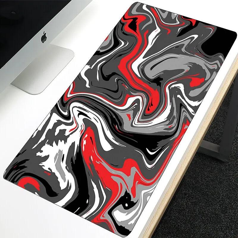 XXL Strata Liquid 900x400 Mouse Pad Computer Laptop Anime Keyboard Mouse Mat Large Mousepad Keyboards Gamers Decoracion Desk Mat - Laranja e Tangerina